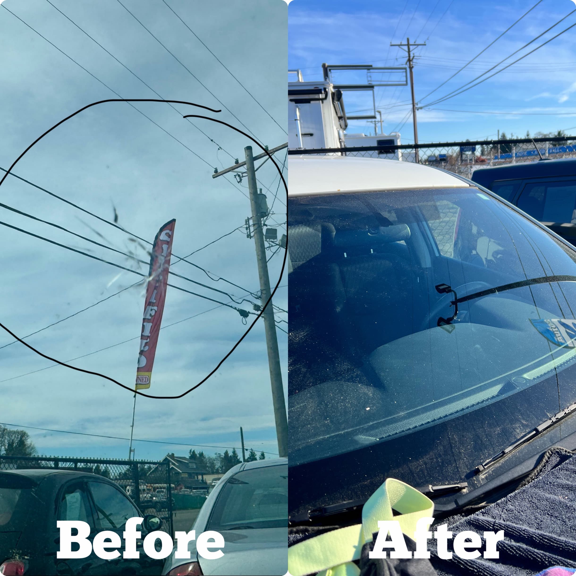 Recent windshield repair portfolio photo 1